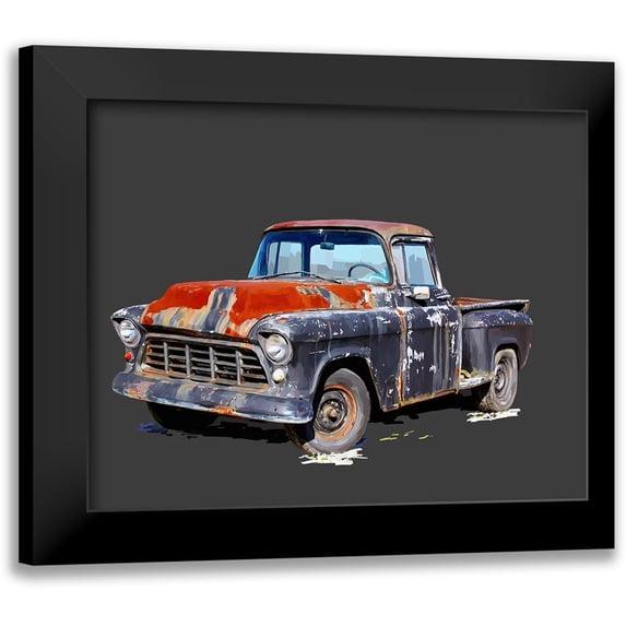 Kalina, Emily 24x20 Black Modern Framed Museum Art Print Titled - Vintage Truck IV