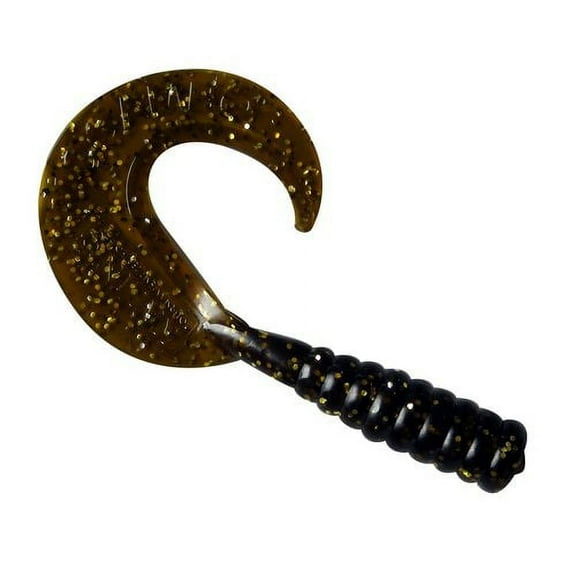 Kalins Fresh/Saltwater 6" Mogambo Fishing Soft Plastic Grub, Root Beer, Lakes and Offshore 10pk