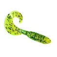 thumbnail image 1 of Kalins Freshwater 3" Lunker Soft Plastics Fishing Lure  Grub,Chartruese Salt&Perpper, River, 10pk, 1 of 8