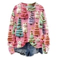 thumbnail image 1 of Kaliqueen Christmas Sweatshirts for Women Cute Xmas 3D Print Crew Neck Pullover Shirts Long Sleeve Casual 2025 Sweaters, 1 of 3