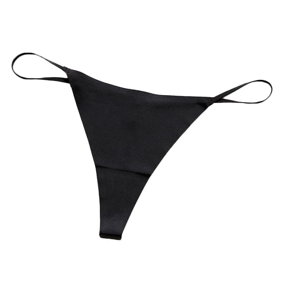 Kaliqueen Cotton Thongs for Women Non Back Sexy Buckle Low Rise Seamless Panties Solid Color Comfortable Underwear