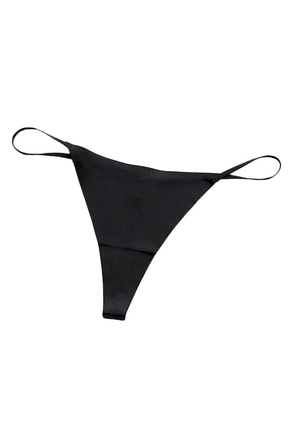 Cotton Thongs for Women Non Back Sexy Buckle Low Rise Seamless Panties Solid Color Comfortable Underwear