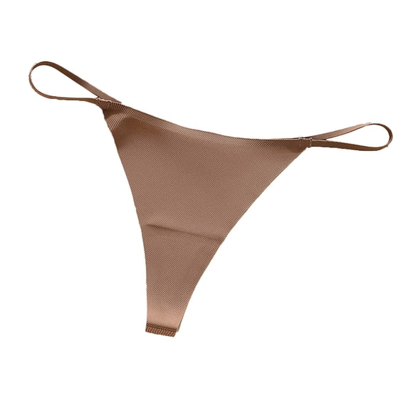 Kaliqueen Cotton Thongs for Women Non Back Sexy Buckle Low Rise Seamless Panties Solid Color Comfortable Underwear