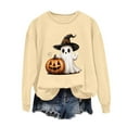 thumbnail image 1 of Kaliqueen Crewneck Sweatshirt Halloween-themed prints Long Sleeve Pullover Casual Gothic Fall Clothes 2025, 1 of 4
