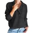 thumbnail image 1 of Kilaqueen Sweaters for Women V-Neck Collared Button Knitted Ribbed Pullover Dressy Casual Long Sleeve Shirts, 1 of 8