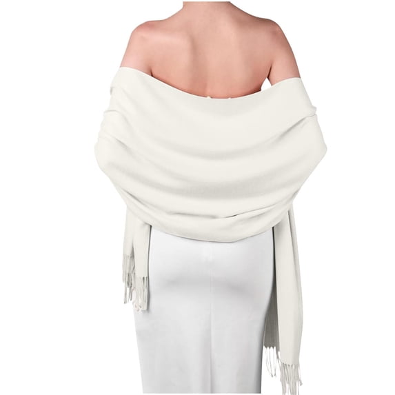 Kaliqueen Women's Oversized Solid Color Shawl Scarfs Warm Long Soft Fall Winter Thick Scarf for Wedding, Travel, Evening, Party – Elegant Scarf for All Seasons