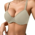 thumbnail image 1 of Kaliqueen Women's Push Up Bra Solid Color Full Coverage Fat Deep Cup Bra Comfort Breathable Sculpting Uplift Bra, 1 of 9