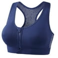 thumbnail image 1 of Kaliqueen Women's Zip Front Sports Bra Full Coverage No Underwire Underwear Back Smoothing Active Yoga Sports Bras, 1 of 2