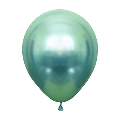 Kalisan 12" Mirror Chrome Green Latex Balloons (50count)