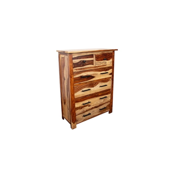 Porter Designs Kalispell Solid Sheesham Wood Chest, Natural