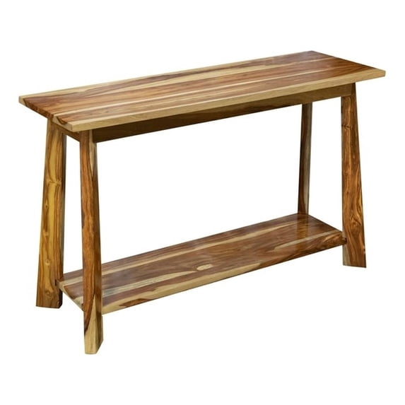 Porter Designs Kalispell Solid Sheesham Wood Console Table in Brown