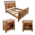 thumbnail image 1 of Kalispell Solid Sheesham Wood King Bed with 2 Nightstands, 1 of 11