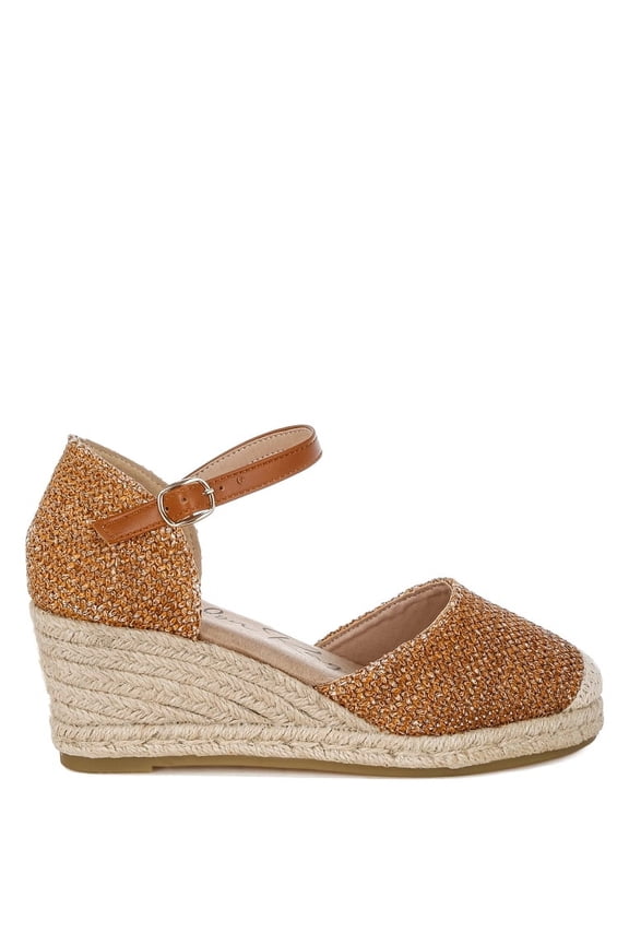 Kalista Raffia Woven Wedge Womens Sandals