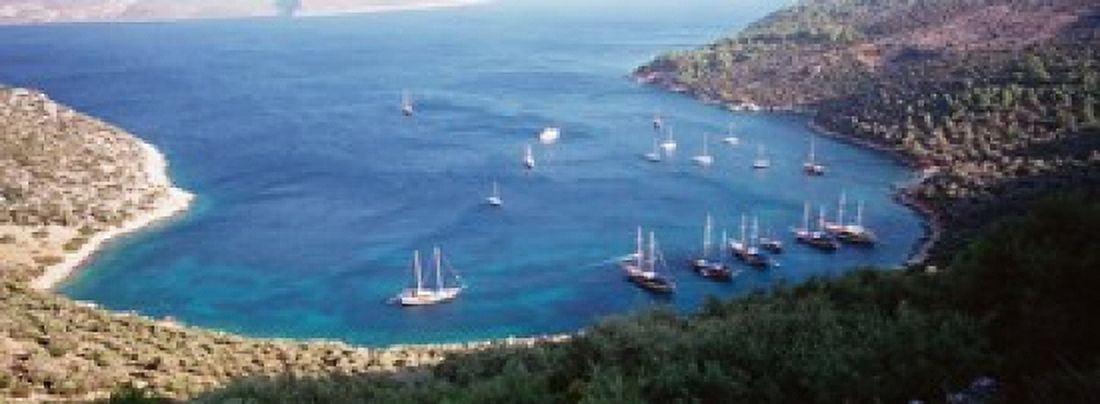 Kalkan Turkey Canvas Art - Panoramic Images (18 x 7)