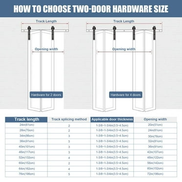 Kalkiam Barn Door Track Heavy Duty Door Track Replacement Sliding Door Kit Track Kit Barn Door Rail Sliding Door Hardware Slide Smoothly Quietly fitting