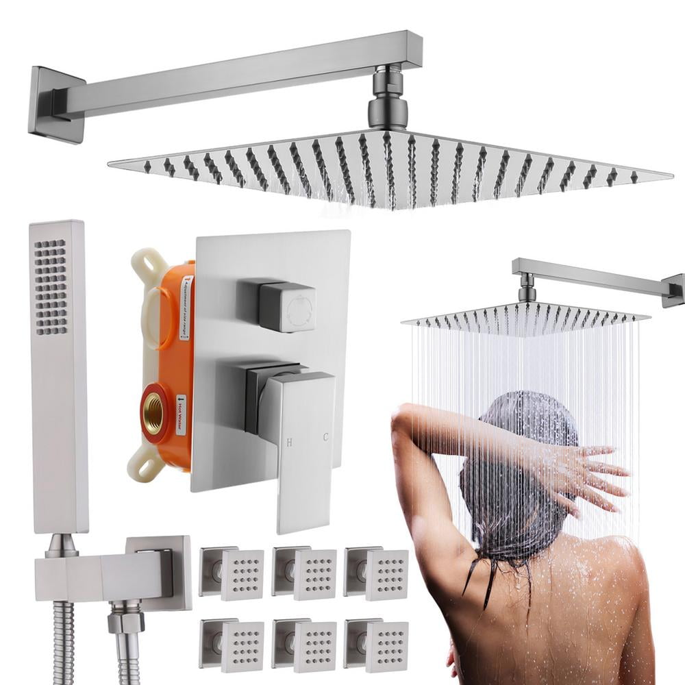 Kalkiam Bathroom Shower Faucet Set Shower Head Combo Fixtures Wall ...