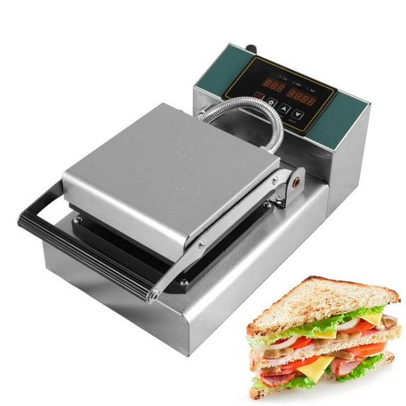 Kalkiam Breakfast Sandwich Maker 1000W Single Toaster Grill Sandwich Maker Panini Grill Press Grill Cheese Maker Small Hot Sandwich Maker Press for Steak Bacon appropriate