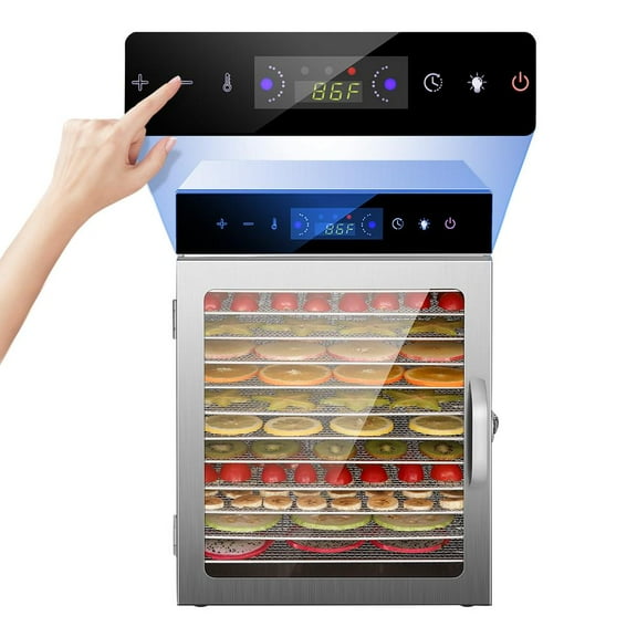 Kalkiam Dehydrators for Food and Jerky Food Dehydrated Machine Multifunctional Temperature Control Food Dehydrator Electric Food Preserver for Vanilla Yogurt Beef best service