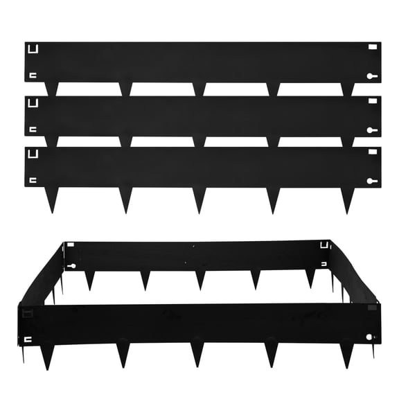 Kalkiam Lawn Edging and Landscape Border Hammer-in Bendable Landscape Border Easy Install Metal Flower Bed Edging No-Dig Needed for Patios Outdoor Playground Fish Pond amicable