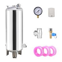 Kalkiam Stainless Steel Pressure Tank 160L Vertical Water Storage Bladder Containers Vertical Pressure Well Water Tower Pressurized Water Storage Tank for Household Water Supply kindly