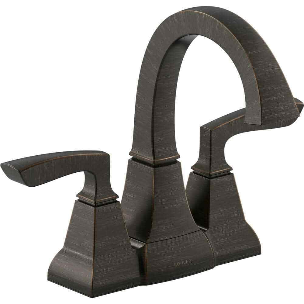 Kallan Oil-Rubbed Bronze Double Handle Bathroom Faucet