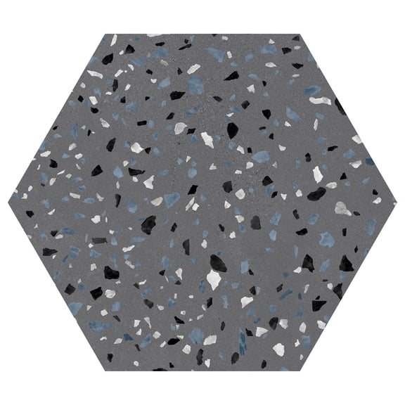 Kallisto 8-in. x 9-in. Hexagon Terrazzo Matte Porcelain Wall & Floor Tile