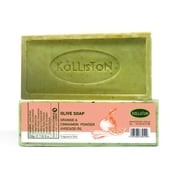 Kalliston | OLIVE SOAP with ORANGE, CINNAMON POWDER & AVOCADO OIL | Olive Soaps with Herbs Collection | For Detoxifying & Cleansing | FREE PUMICE STONE | 200g each soft bar | Pack of 2