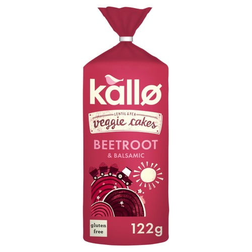 Kallo Beetroot & Balsamic Veggie Cakes 122g, British Import (Pack of 2)
