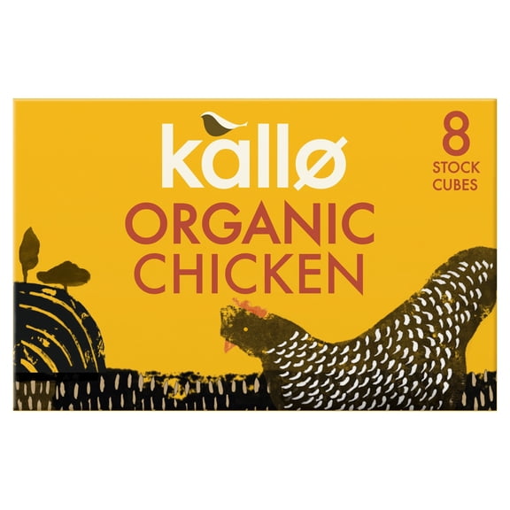 Kallo Organic Chicken Stock Cubes 8Pk 88G, Imported from Britain