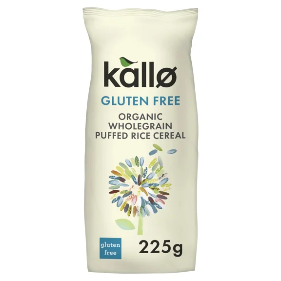 Kallo Organic Gluten Free Wholegrain Rice Puffs - 225g