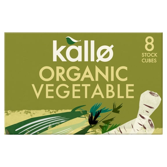 Kallo Organic Vegetable Stock Cubes 8 Pack 88g, Imported from Britain