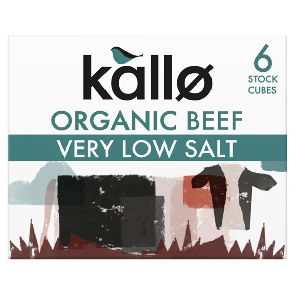 Kallo Organic Very Low Salt Beef Stock Cubes - 6 x 8g