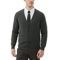 thumbnail image 1 of Kallspin Men’s Cardigan Sweater Wool Blend V Neck Buttons Cardigan with Pockets(Charcoal,X-Large), 1 of 9