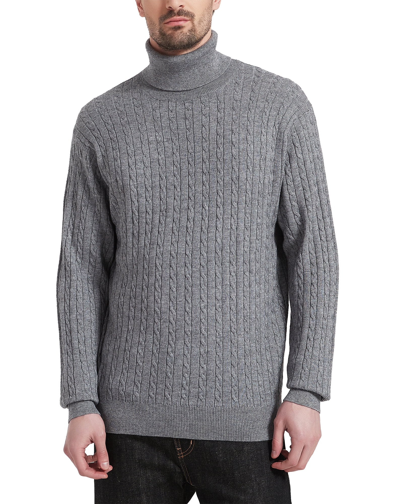 Kallspin Men's Turtleneck Sweaters Wool Blend High Neck Pullover ...