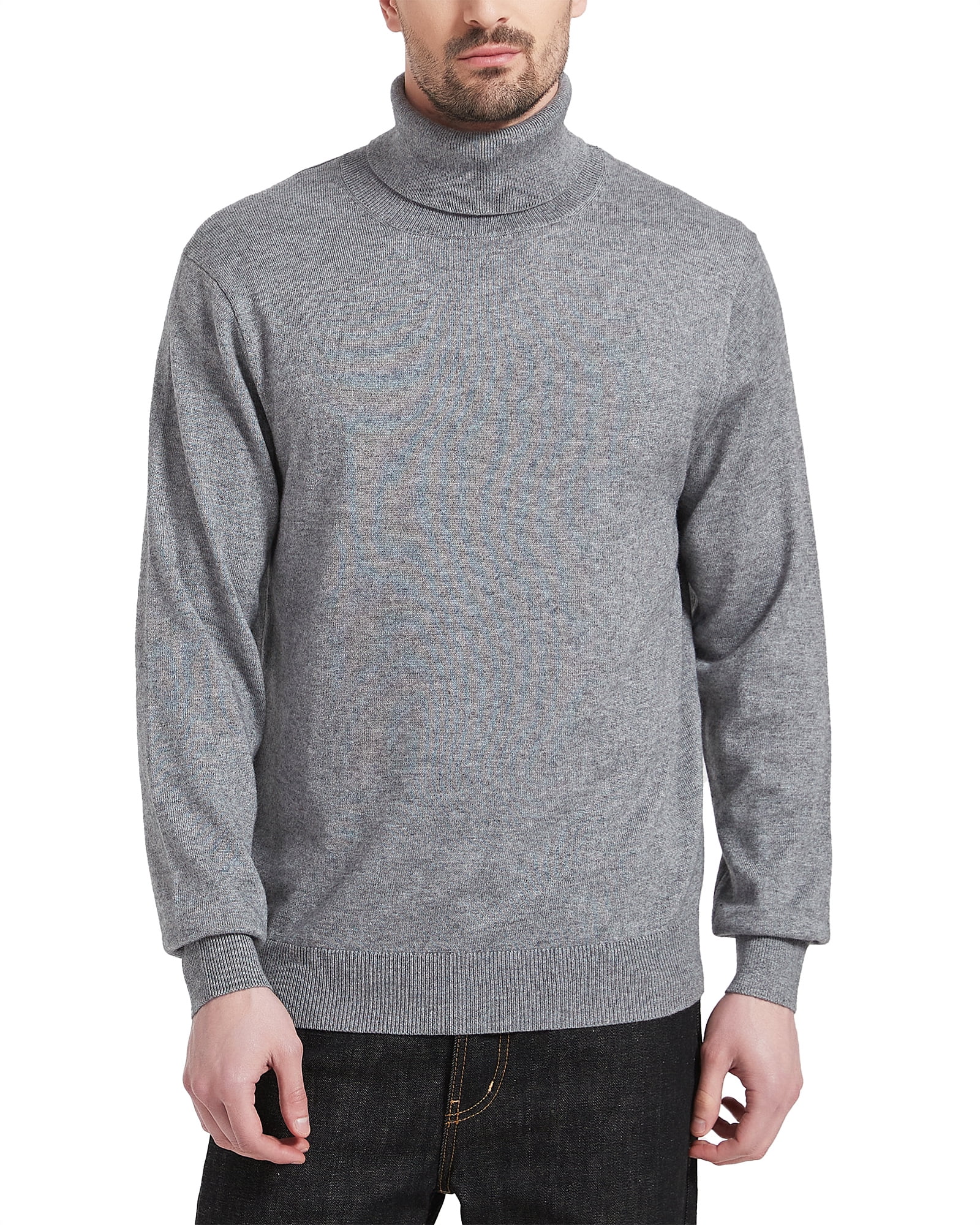 Light gray turtleneck sweater deals