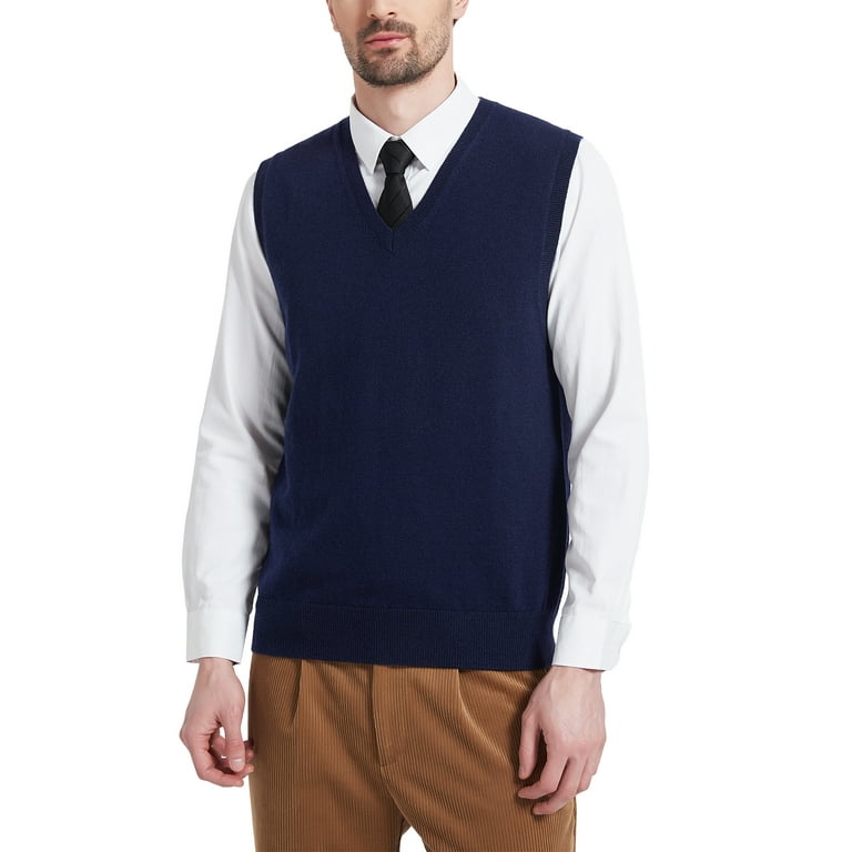 Navy blue sleeveless sweater deals