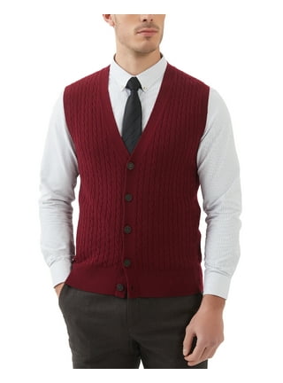 Mens red sweater vest hot sale