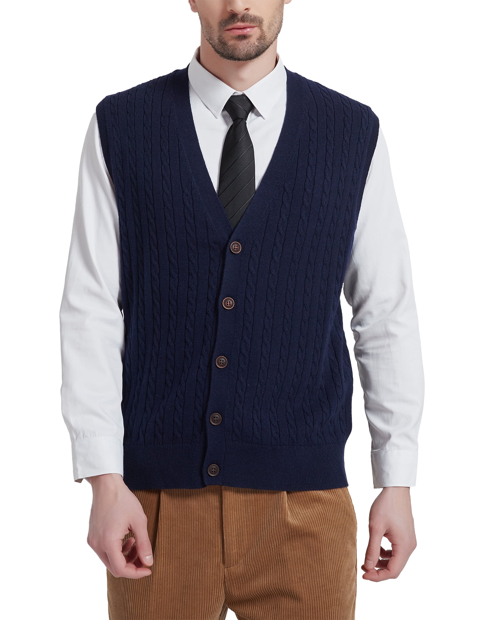 Allthemen Heren Cardigan met Opstaande Kraag - Color