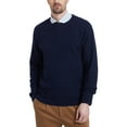 thumbnail image 1 of Kallspin Men’s Wool Blend Crew Neck Cable-Knit Pullover Sweaters (Navy Blue, Large), 1 of 7