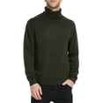 thumbnail image 1 of Kallspin Men’s Wool Blend Turtle Neck Midweight Pullover Sweaters(Army Green,Medium), 1 of 7