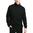 thumbnail image 1 of Kallspin Men's Wool Blend Turtle Neck Midweight Pullover Sweaters(Black,2X-Large), 1 of 10