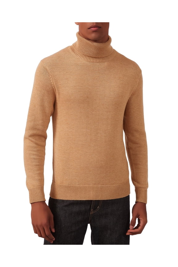 Men’s Wool Blend Turtle Neck Midweight Pullover Sweaters(Coffee,3X-Large)