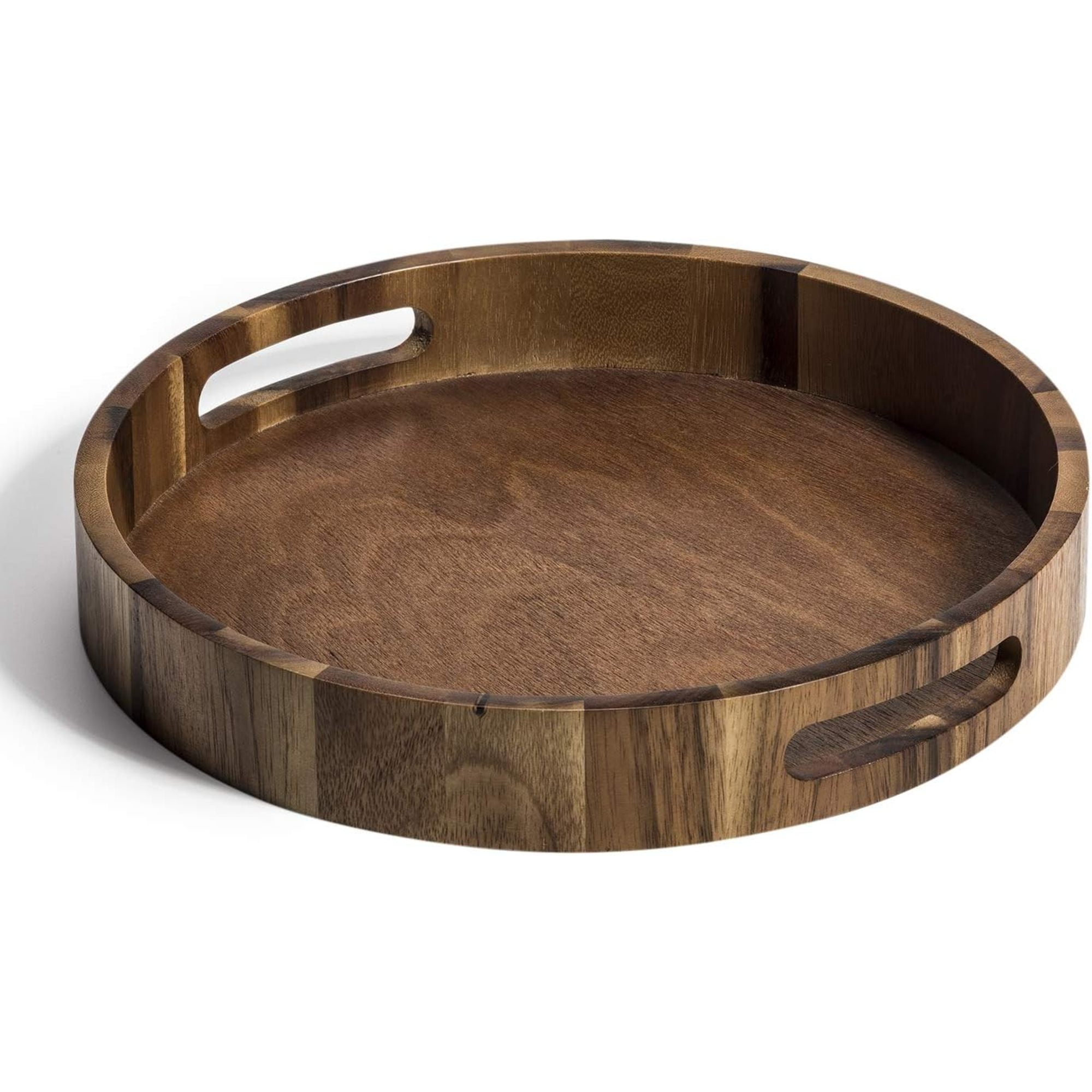 Kalmar Home Round Serving Tray Charcuterie Board Acacia Wood