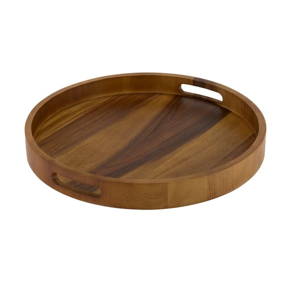 Round Serving Trays - Solid Bottom