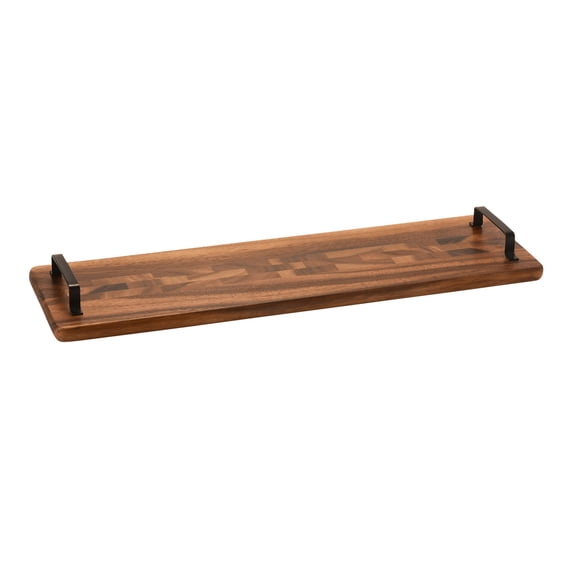 Kalmar Home - Wood Tray w/ Metal Handle - Long