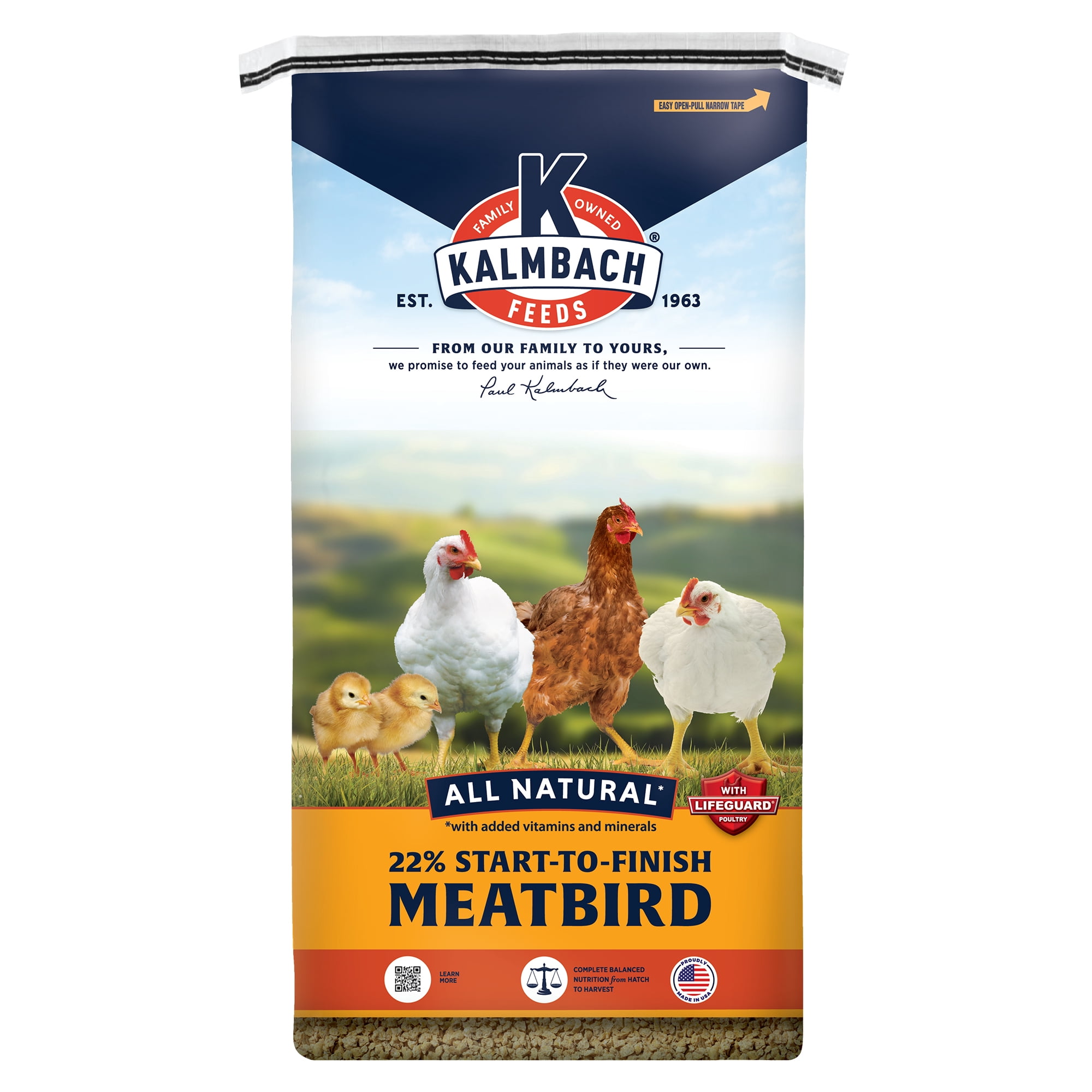 Kalmbach Feeds 22% All Natural Start to Finish Meatbird, 50 lb Bag