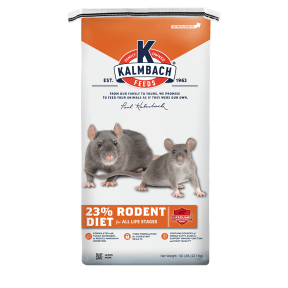 Kalmbach Feeds 23% Rodent Diet Cubes Rats & Mice Food, 50-lbs bag