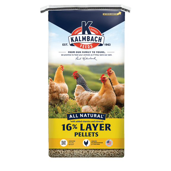 Kalmbach Feeds All Natural 16% Layer Crumbles Chicken Feed, 50 lb