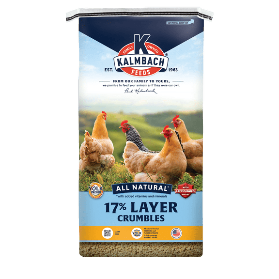 Kalmbach Feeds All Natural 17% Layer Crumbles, 50 Lb
