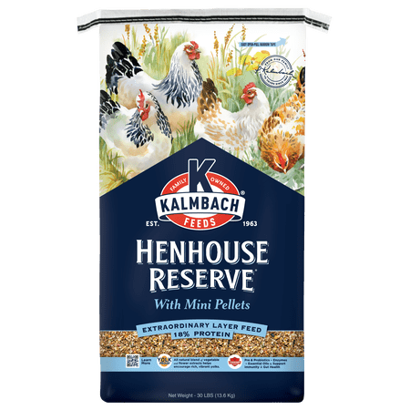 Kalmbach Feeds 18% Henhouse Reserve Extraordinary Whole Grain Layer Feed for Chickens 30 lb bag